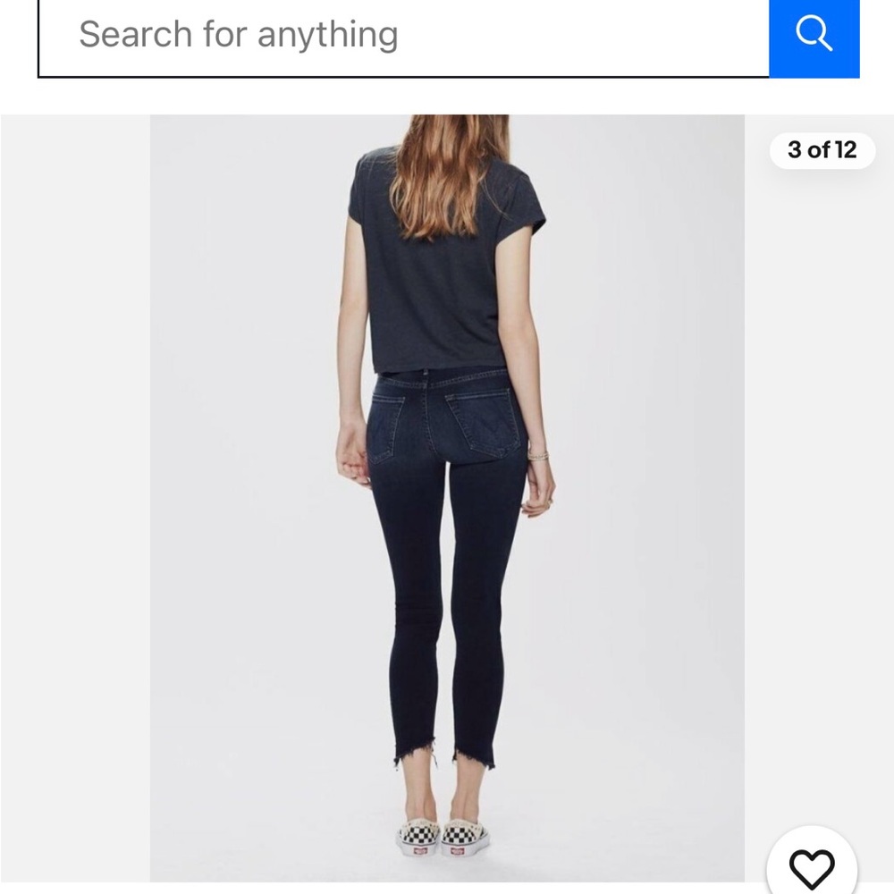 MOTHER Jeans The Stunner Zip Two Step Fray Wash Last Call Size 25 - Picture 2 of 10